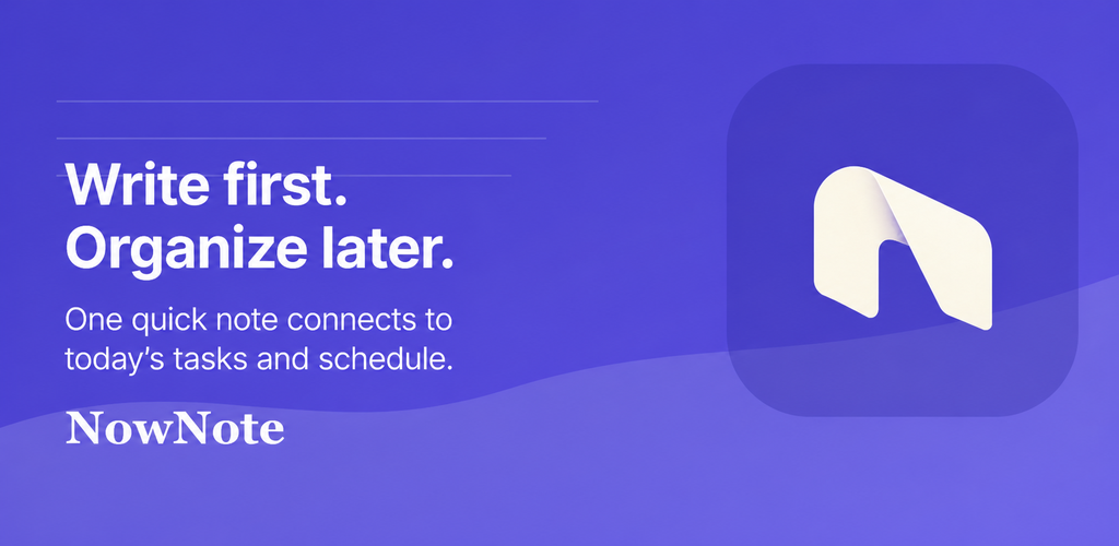 NowNote: Notes & Calendar feature graphic